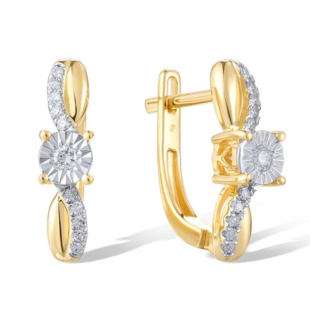 14TT Earrings Diamond (E301177DIA14TT)