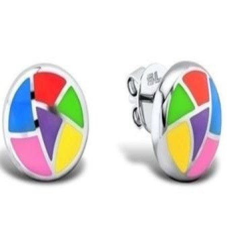 Sterling Silver Earrings Enamel (E301229AENA4SL925)