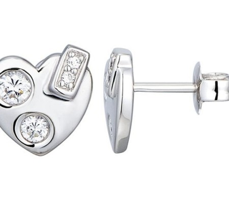Sterling Silver Earrings White Cubic Zirconia (E301255WCZSL925)
