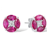 10KW Earrings Diamond,Ruby (E301281RUY10KW)