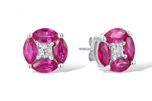 10KW Earrings Diamond,Ruby (E301281RUY10KW)