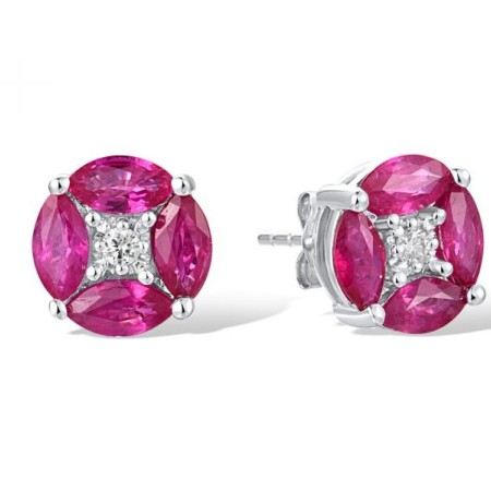 10KW Earrings Diamond,Ruby (E301281RUY10KW)