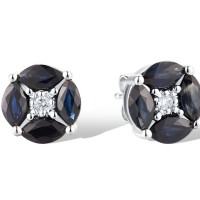 10KW Earrings Blue Sapphire,Diamond (E301281SAP10KW)