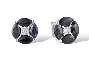 10KW Earrings Blue Sapphire,Diamond (E301281SAP10KW)