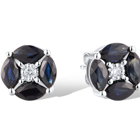 10KW Earrings Blue Sapphire,Diamond (E301281SAP10KW)