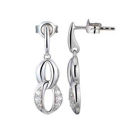 Sterling Silver Earrings White Cubic Zirconia (E301336WCZSL925)