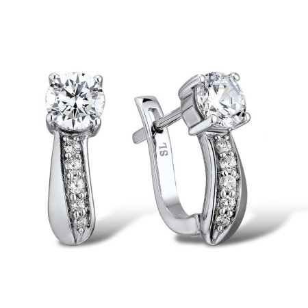 Sterling Silver Earrings White Cubic Zirconia (E301351WCZSL925)