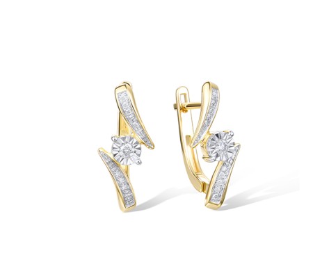 14TT Earrings Diamond (E301371DIA14TT)