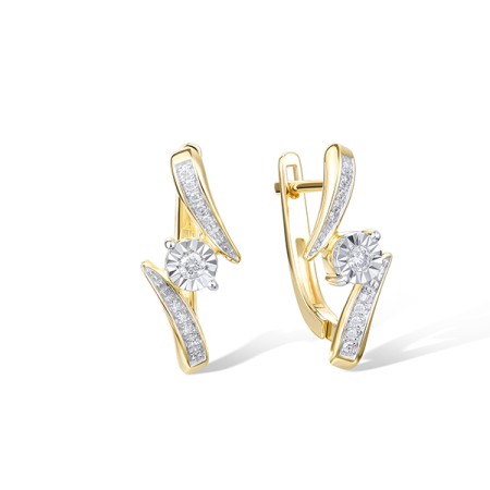 14TT Earrings Diamond (E301371DIA14TT)