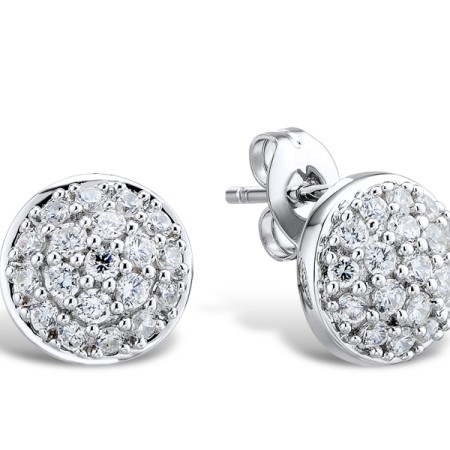Sterling Silver Earrings White Cubic Zirconia (E301440WCZSL925)