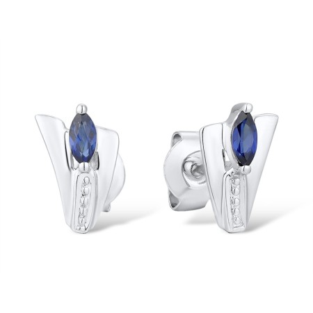 14KW Earrings Blue Sapphire (E303000SAP14KW)