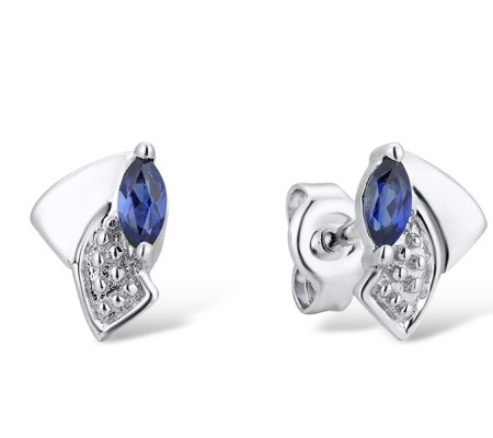 14KW Earrings Blue Sapphire (E303001SAP14KW)
