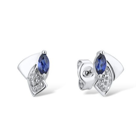 14KW Earrings Blue Sapphire (E303001SAP14KW)