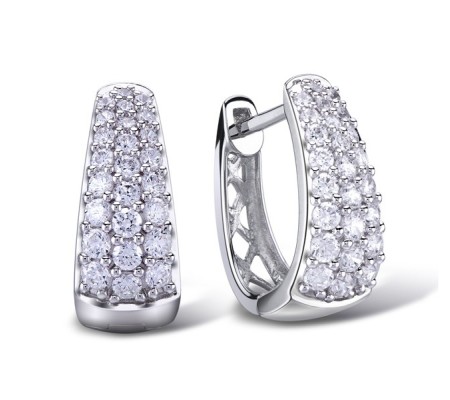Sterling Silver Earrings White Cubic Zirconia (E303062WCZSL925)