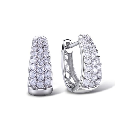 Sterling Silver Earrings White Cubic Zirconia (E303062WCZSL925)