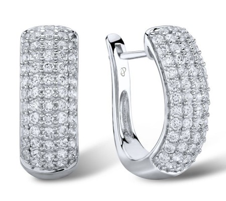 Sterling Silver Earrings White Cubic Zirconia (E303072WCZSL925)