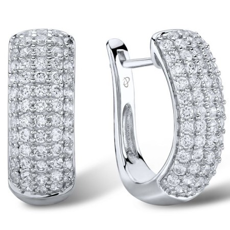 Sterling Silver Earrings White Cubic Zirconia (E303072WCZSL925)