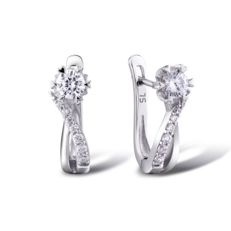 Sterling Silver Earrings White Cubic Zirconia (E303083WCZSL925)