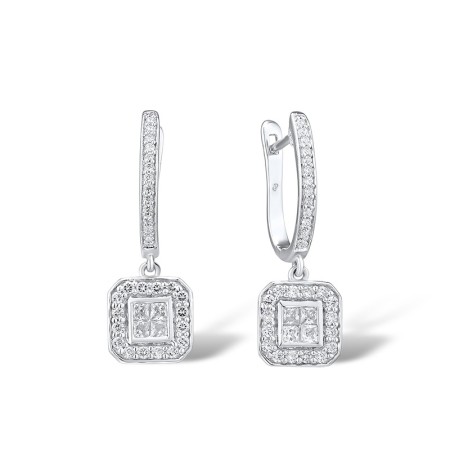 Sterling Silver Earrings White Cubic Zirconia (E303112WCZSL925)