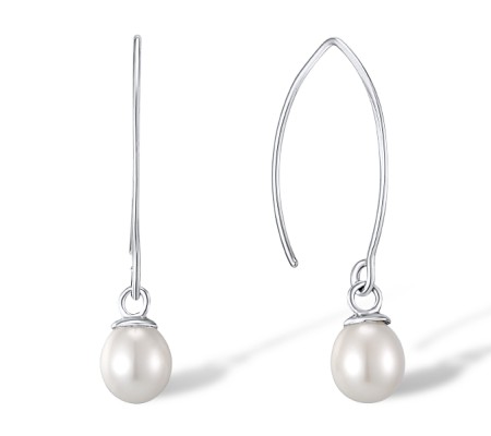 Sterling Silver Earrings Fresh Water White Pearl (E303306FWPSL925)