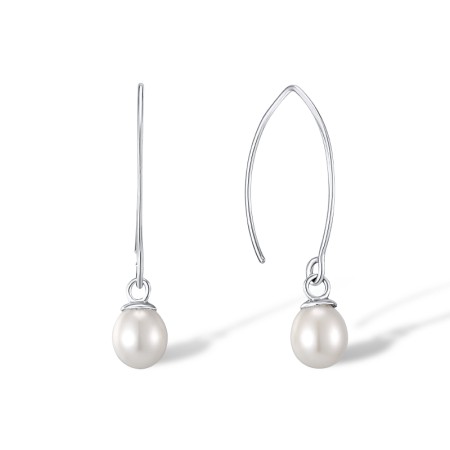 Sterling Silver Earrings Fresh Water White Pearl (E303306FWPSL925)