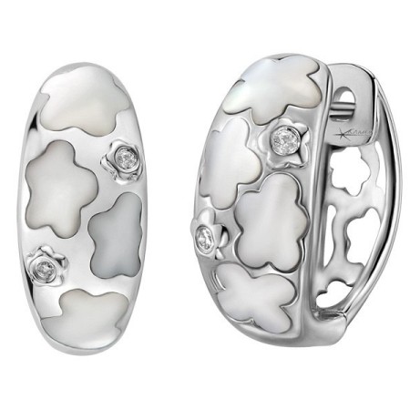 14KW Earrings Diamond,White Shell (E303336WMP14KW)