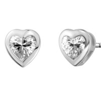 Sterling Silver Earrings White Cubic Zirconia (E303386WCZSL925)