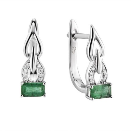 14KW Earrings Emerald,Diamond (E303390EMR14KW)