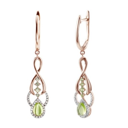 14KRW Earrings Peridot,Diamond (E303407PER14KRW)