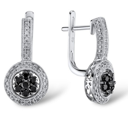 10KWB Earrings Black Diamond,Diamond (E303457WBD10KWB)
