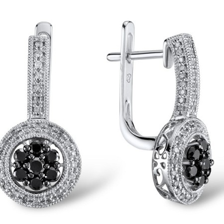 10KWB Earrings Black Diamond,Diamond (E303457WBD10KWB)