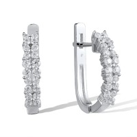Sterling Silver Earrings White Cubic Zirconia (E303544WCZSL925)