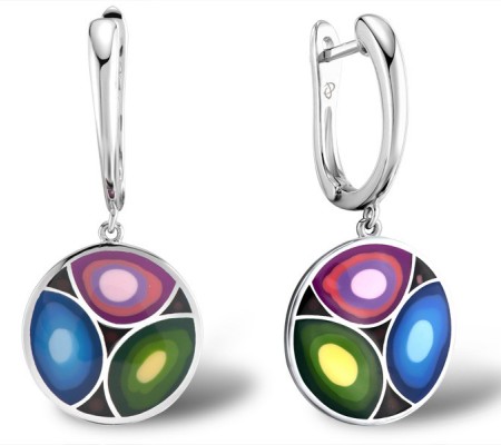 Sterling Silver Earrings Enamel (E303610ENASL925)