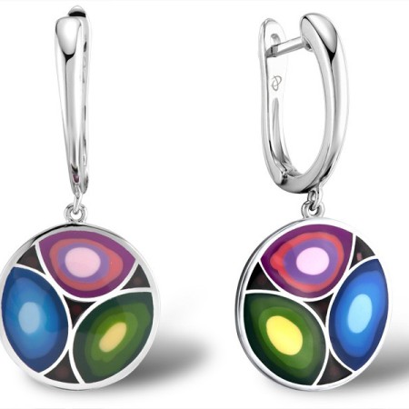 Sterling Silver Earrings Enamel (E303610ENASL925)