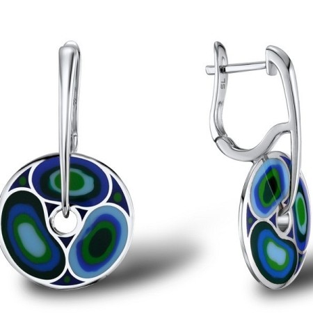 Sterling Silver Earrings Enamel (E303611ENA3SL925)