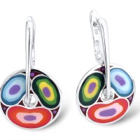 Sterling Silver Earrings Enamel (E303611ENA4SL925)