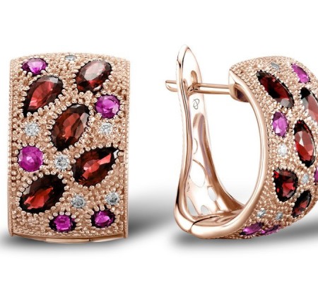 14KR Earrings Ruby,Diamond (E303779RUY14KR)