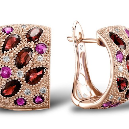 14KR Earrings Ruby,Diamond (E303779RUY14KR)