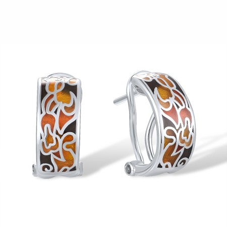 Sterling Silver Earrings Enamel (E303888ENM1SL925)