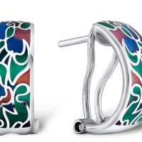 Sterling Silver Earrings Enamel (E303888ENMSL925)