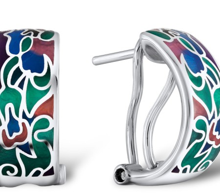 Sterling Silver Earrings Enamel (E303888ENMSL925)