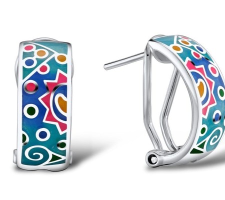 Sterling Silver Earrings Enamel (E303890ENM1SL925)
