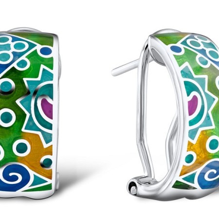 Sterling Silver Earrings Enamel (E303890ENMSL925)