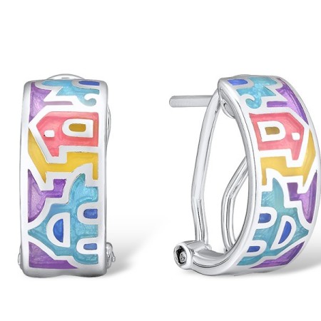 Sterling Silver Earrings Enamel (E303891ENM4SL925)