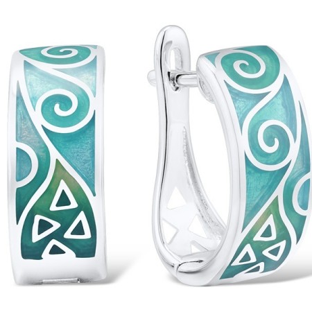 Sterling Silver Earrings Enamel (E303892ENM3SL925)