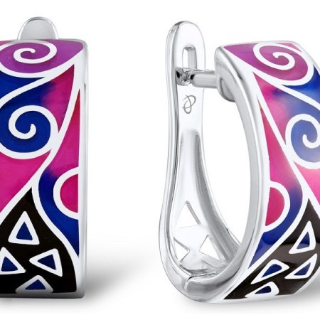 Sterling Silver Earrings Enamel (E303892ENMSL925)