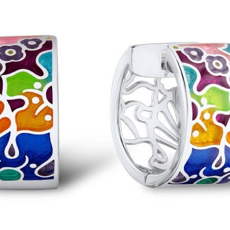 Sterling Silver Earrings Enamel (E303894ENM1SL925)