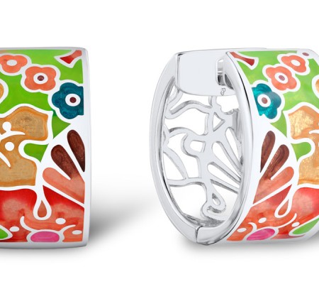 Sterling Silver Earrings Enamel (E303894ENM2SL925)