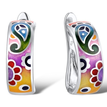 Sterling Silver Earrings Enamel (E303901ENM5SL925)
