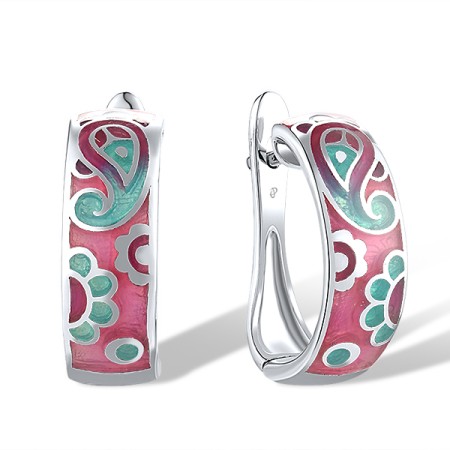 Sterling Silver Earrings Enamel (E303901ENM6SL925)